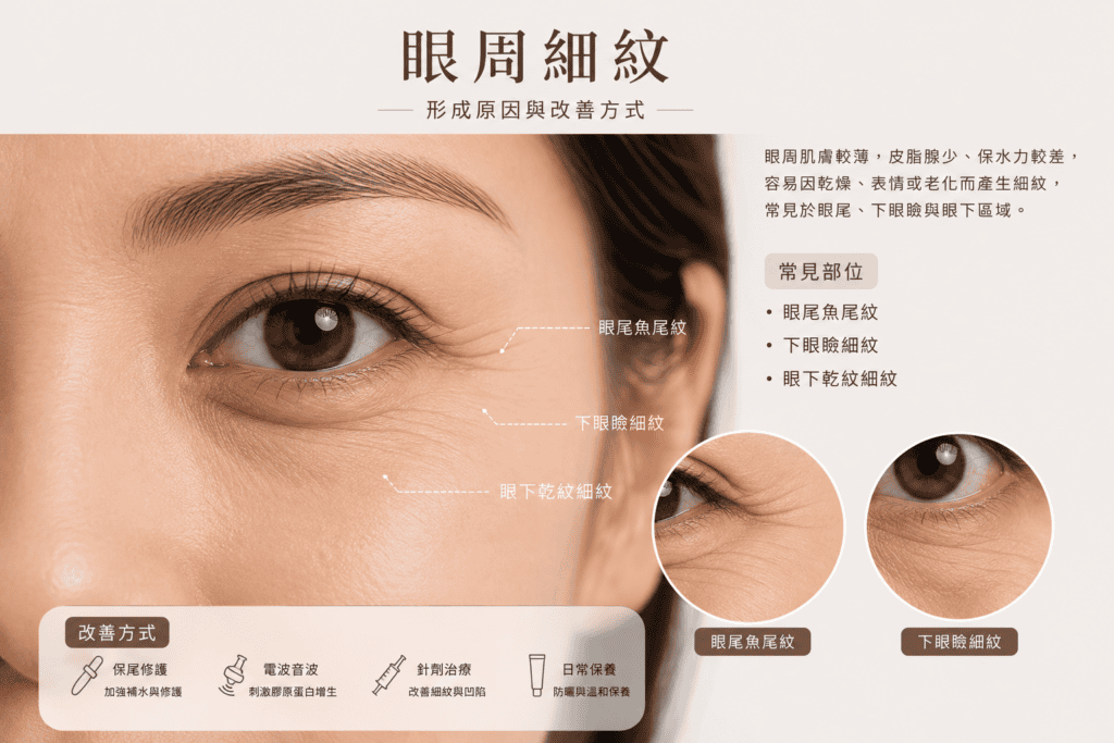 眼周細紋成因與改善方式圖文整理