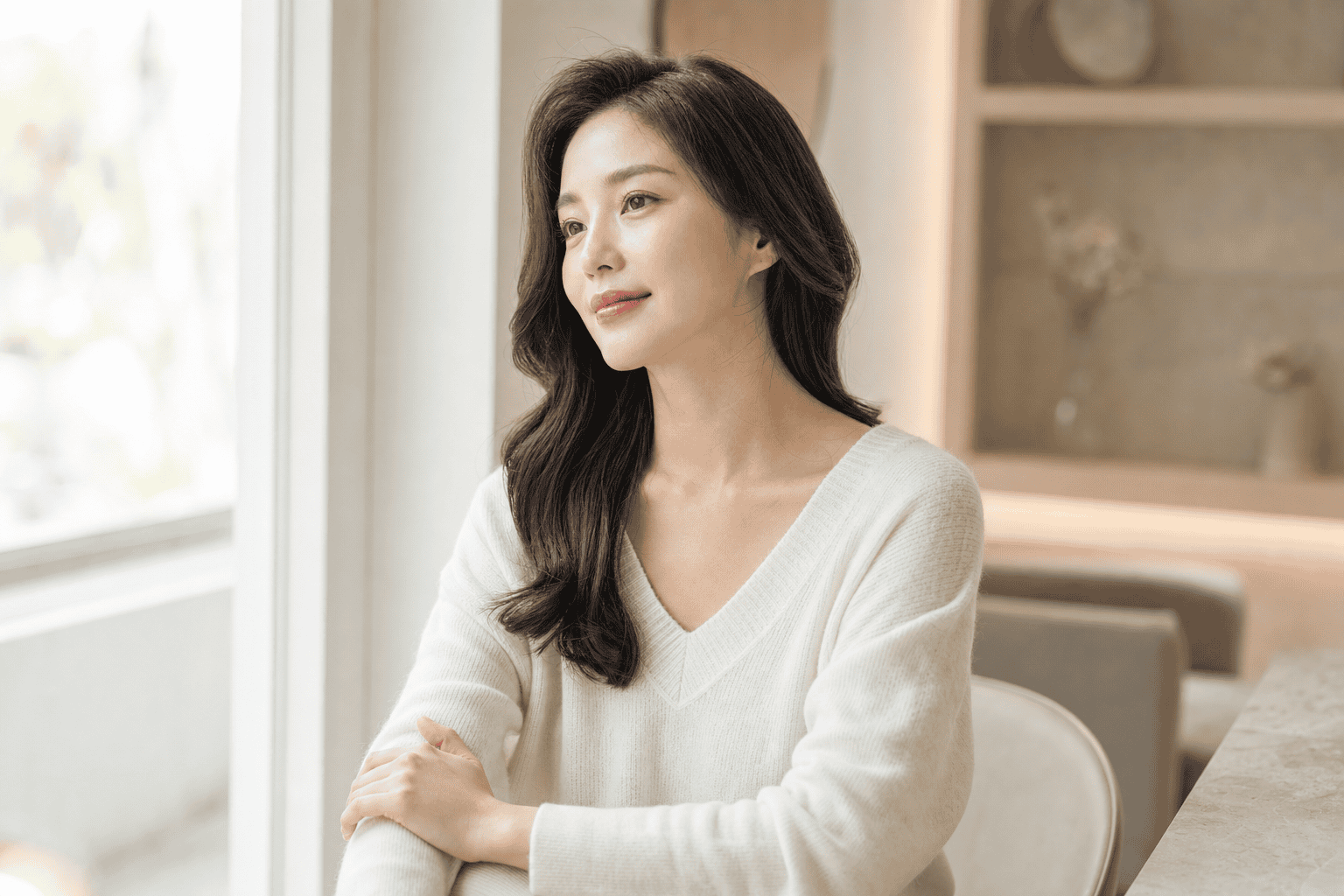 女性維持良好姿勢減少頸紋形成